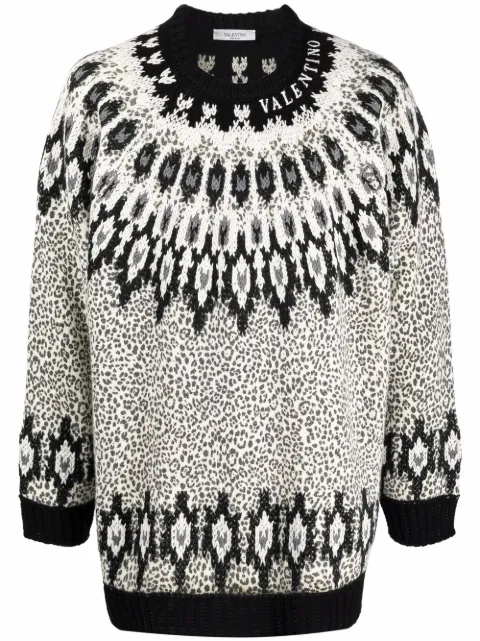 Valentino Garavani intarsia-pattern jumper