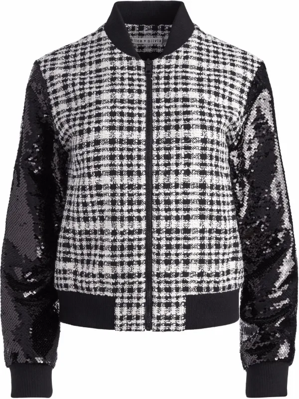 olivia grey bomber jacket