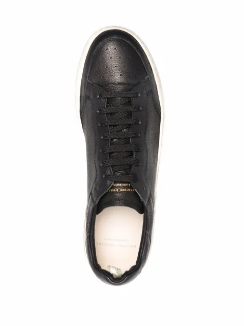 Officine Creative black Kareem 1 leather sneakers for men | OCUKAEE001GIA15BLAC at Farfetch.com Officine Creative Kareem 1... 