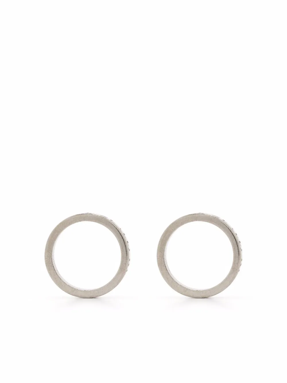 numbers-engraved circle earrings