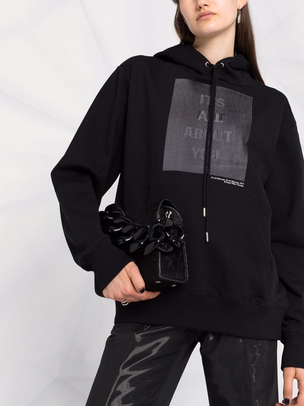 фото Helmut lang lenticular slogan-print hoodie