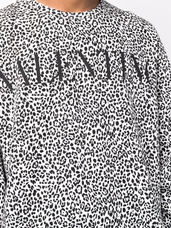 Black and leopard print hot sale sweatshirt