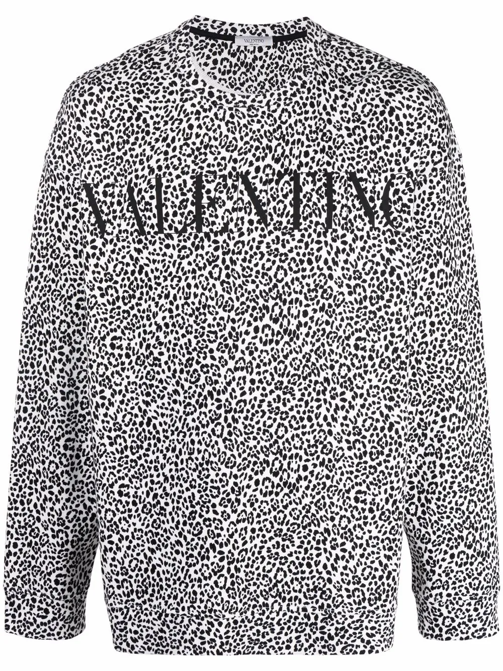 

Valentino sudadera con estampado de leopardo - Blanco
