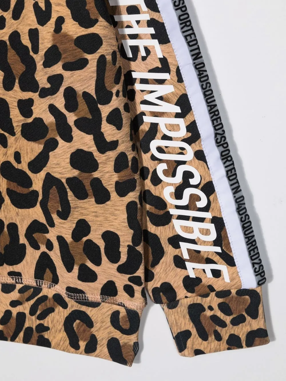 фото Dsquared2 kids толстовка с леопардовым принтом