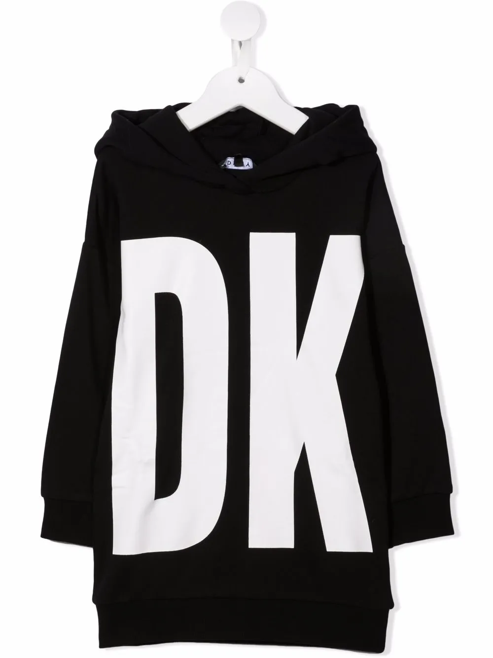 фото Dkny kids платье-джемпер с капюшоном и логотипом