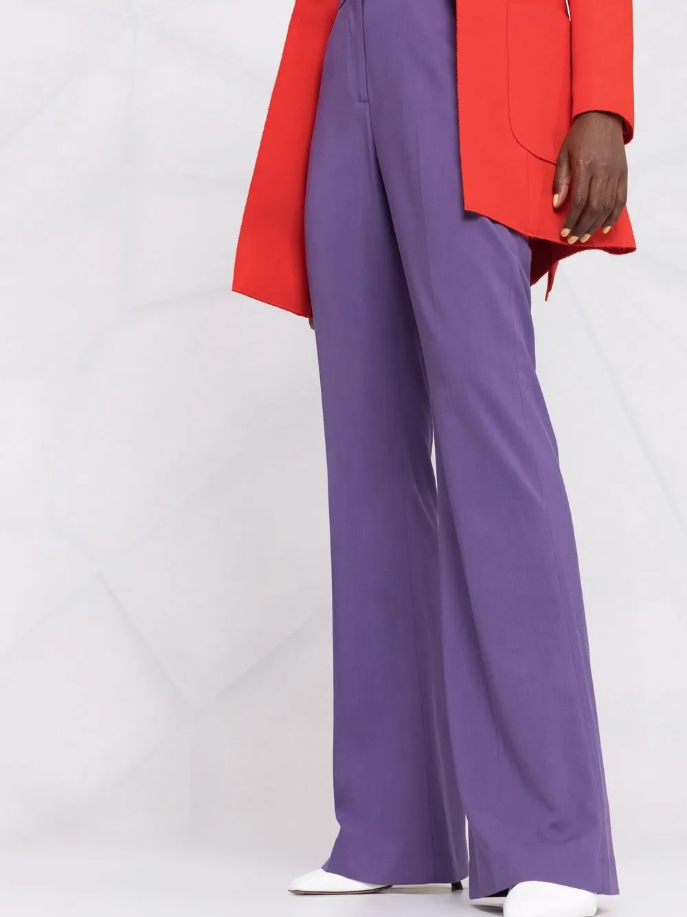 фото Msgm брюки прямого кроя с завышенной талией