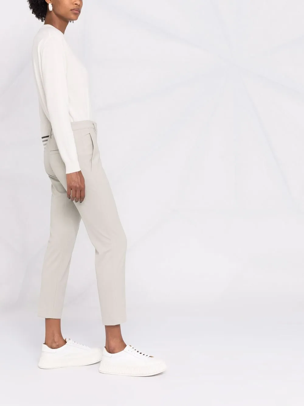 фото Brunello cucinelli укороченные брюки с декором monili