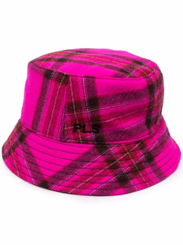 plaid rain hat