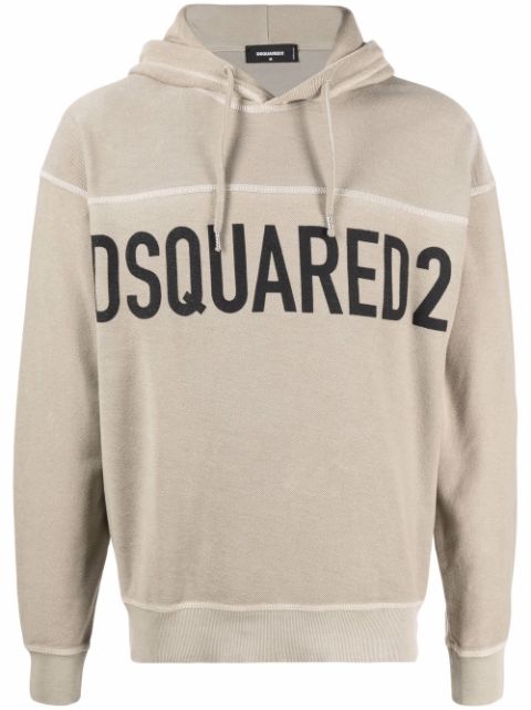 Shop Dsquared2 logo-print hoodie with Express Delivery - FARFETCH
