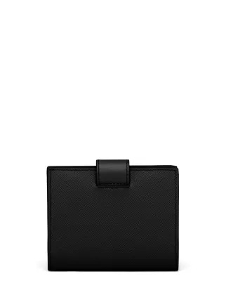 small logo-plaque Saffiano leather wallet展示图