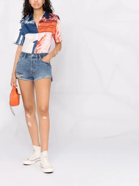 Shop FRAME Le Grand Garcon distressed 