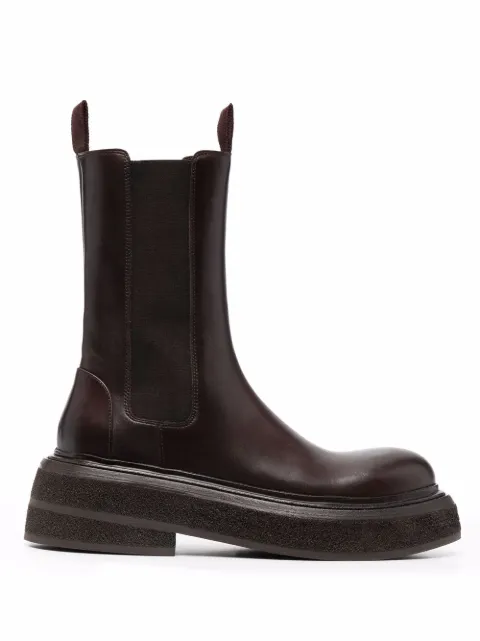 womens brown pull on boots