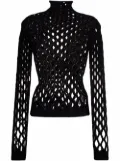 Valentino Garavani net knitted top - Black