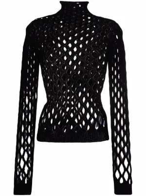 Valentino Vintage Crewneck Knit Sweater Garavani Logo grey