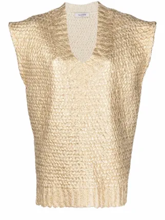 Valentino gold oversized metalic 