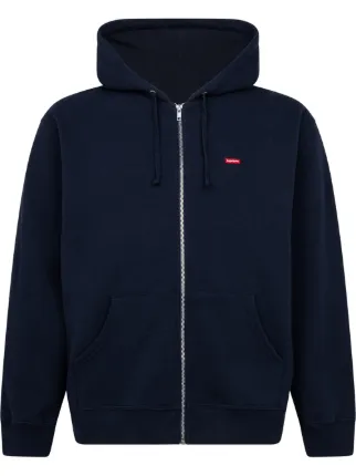 supreme small box logo zip up hoodie