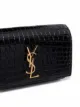 Saint Laurent croc-embossed monogram belt bag