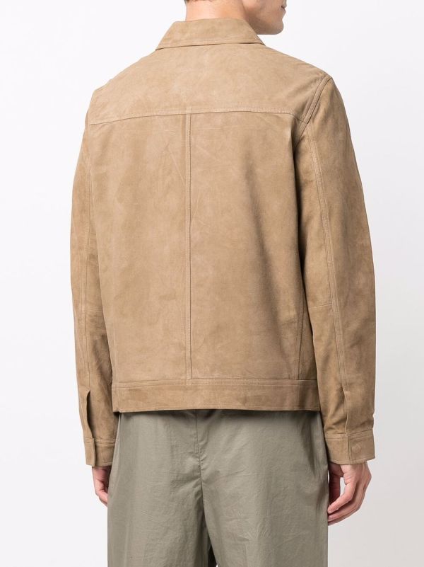 theory leather shirt jacket