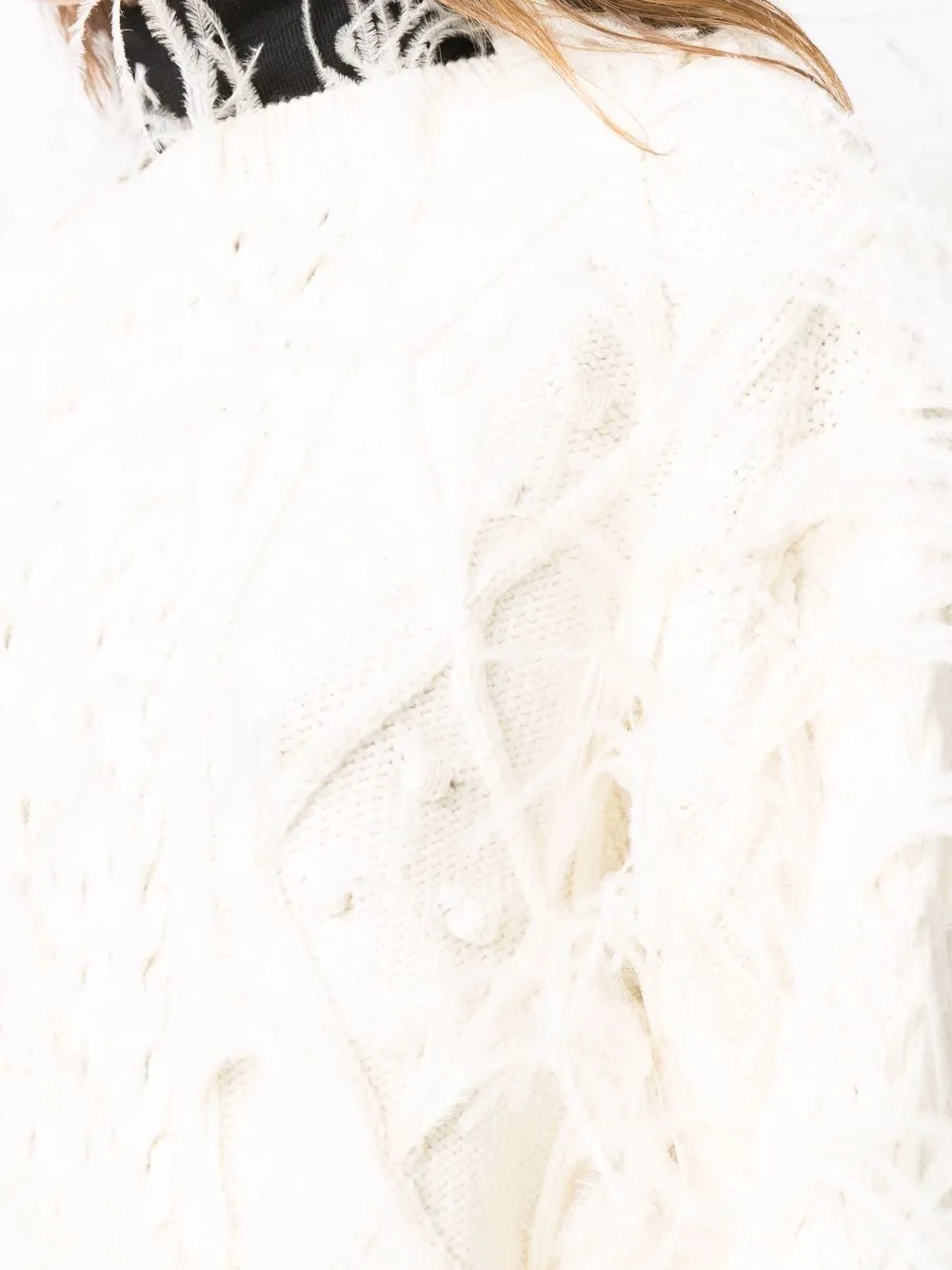 Valentino Garavani Trui verfraaid met veren Beige