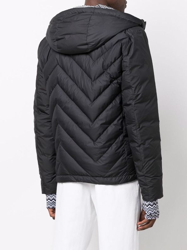 black feather down jacket