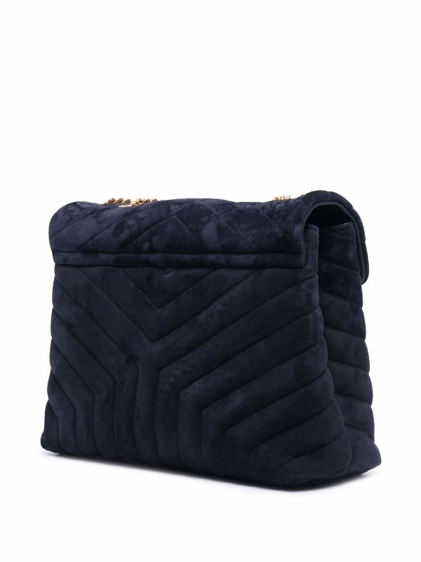 Saint Laurent Medium Loulou Quilted Shoulder Bag - Blue