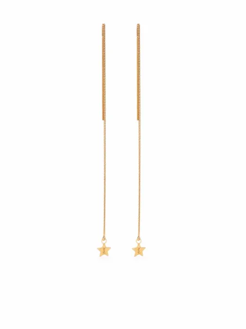 Saint Laurent Par de brincos com estrela