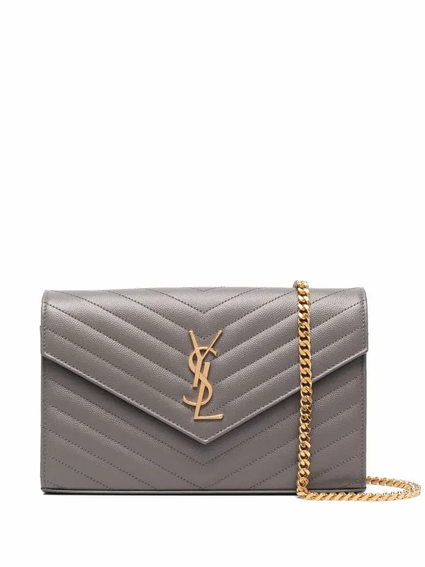 Saint Laurent Women's Monogram Quilted Leather Pouch