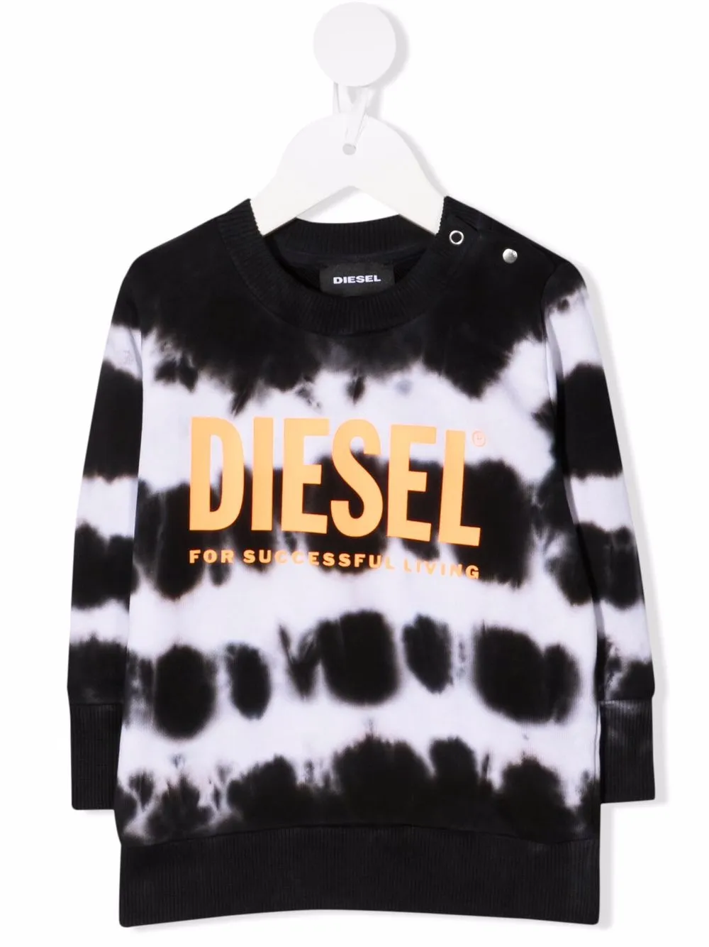 

Diesel Kids sudadera con estampado tie-dye - Negro