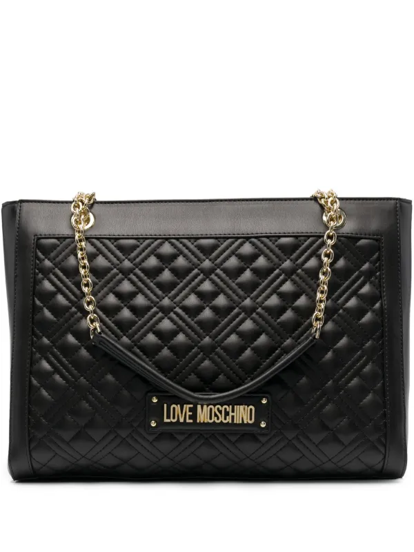 love moschino gesteppte schultertasche
