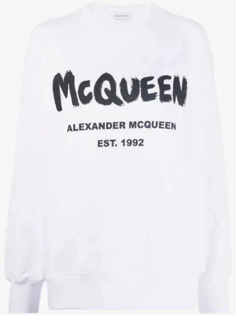 Alexander McQueen logo-print cotton sweatshirt
