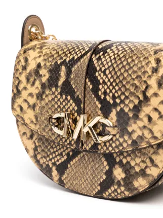 Izzy snakeskin-effect crossbody bag展示图