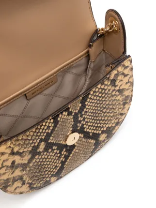 Izzy snakeskin-effect crossbody bag展示图