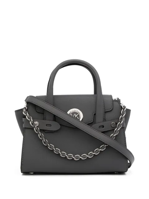 Michael Michael Kors Bolsa mini de couro com placa de logo