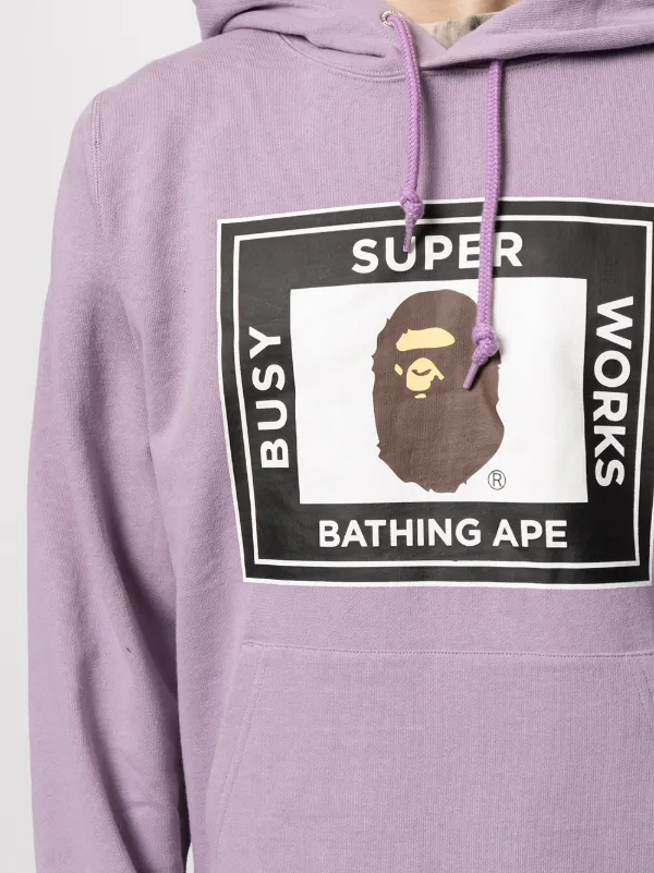 Shop A BATHING APE® Super Busy Works Pullover hoodie with Express Shop A BATHING APE® Super Busy Works Pullover hoodie with Express