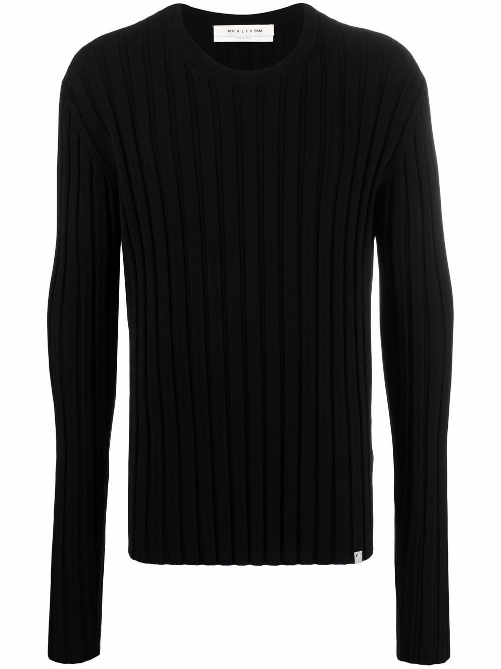 Alyx Black Rib Knit Wide Sweater | ModeSens