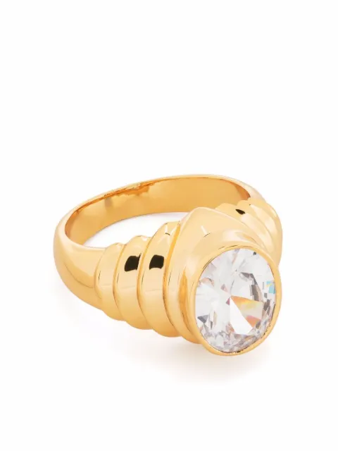 Timeless Pearly crystal-embellished finger ring