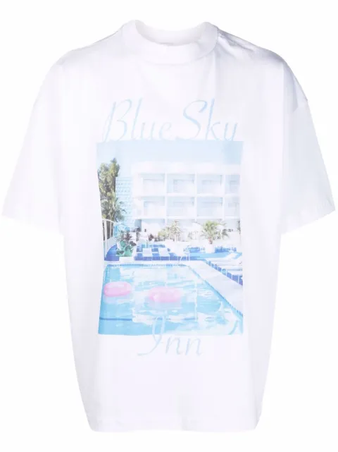 BLUE SKY INN logo-print T-shirt
