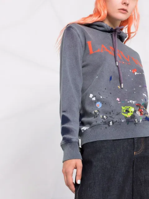 lanvin paint hoodie