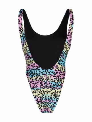 leopard-print low-back swimsuit展示图