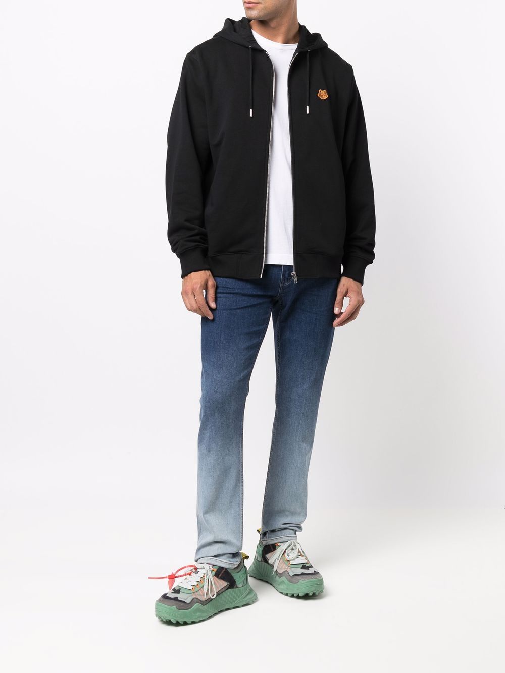 фото Kenzo худи на молнии с нашивкой tiger