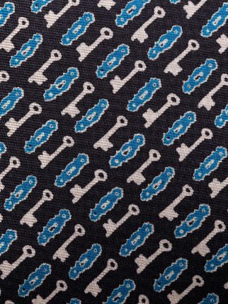 lock-and-key printed silk tie展示图