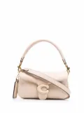 Coach logo-plaque leather tote bag - Neutrals