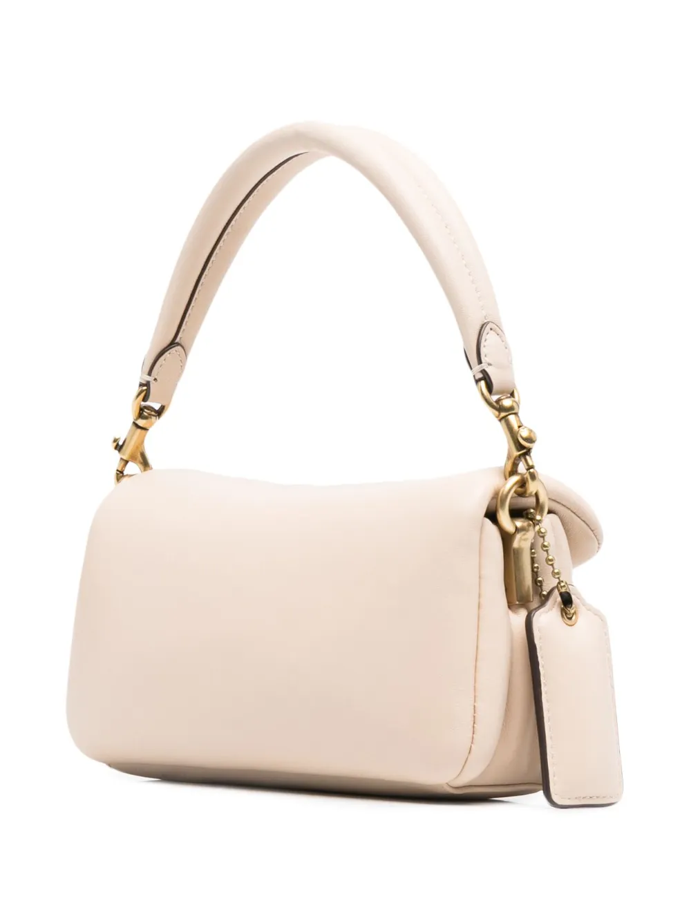 Coach logo-plaque leather tote bag