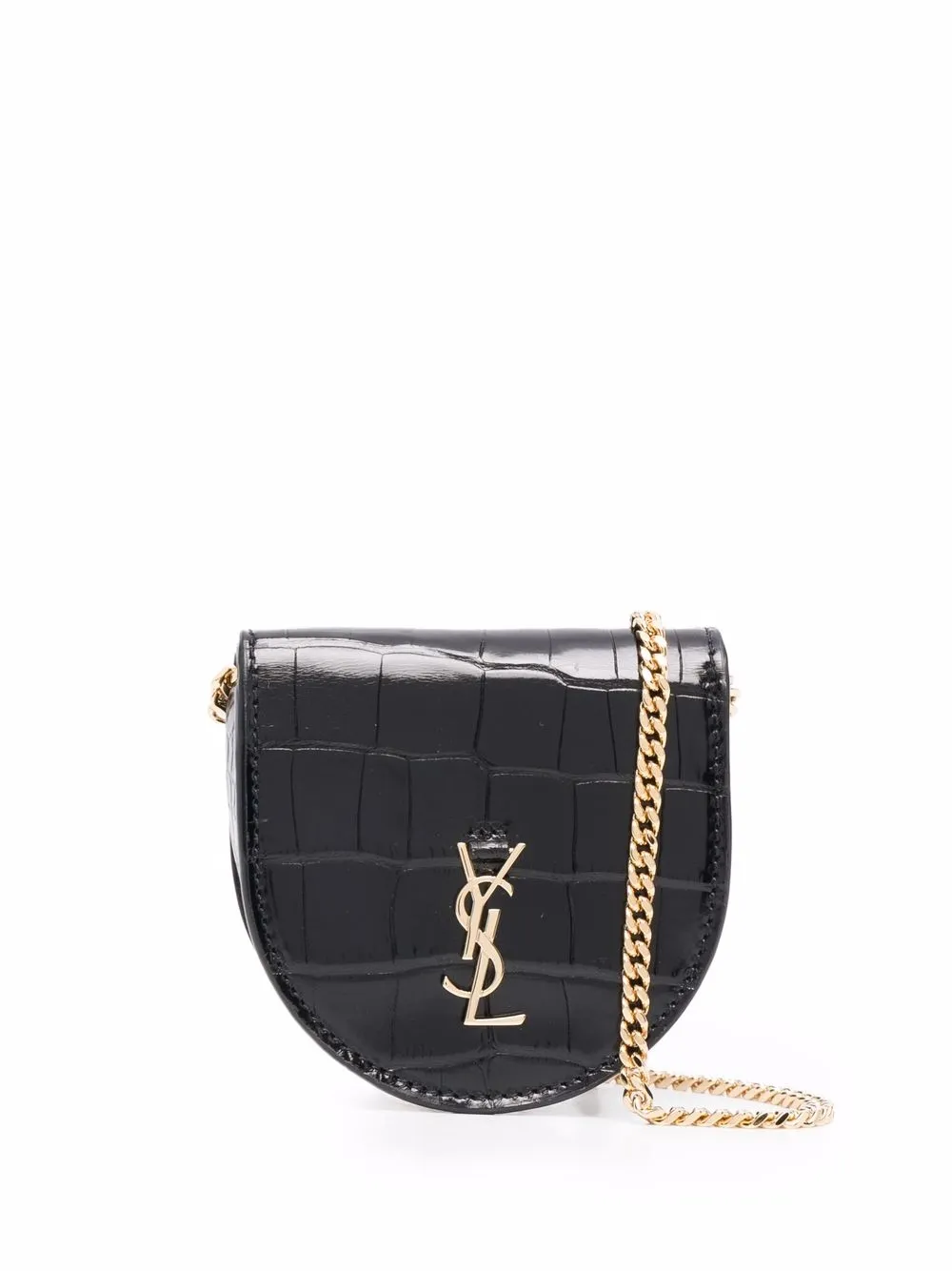 Saint Laurent Saint Laurent Mini-Tasche mit Logo-Schild - Schwarz