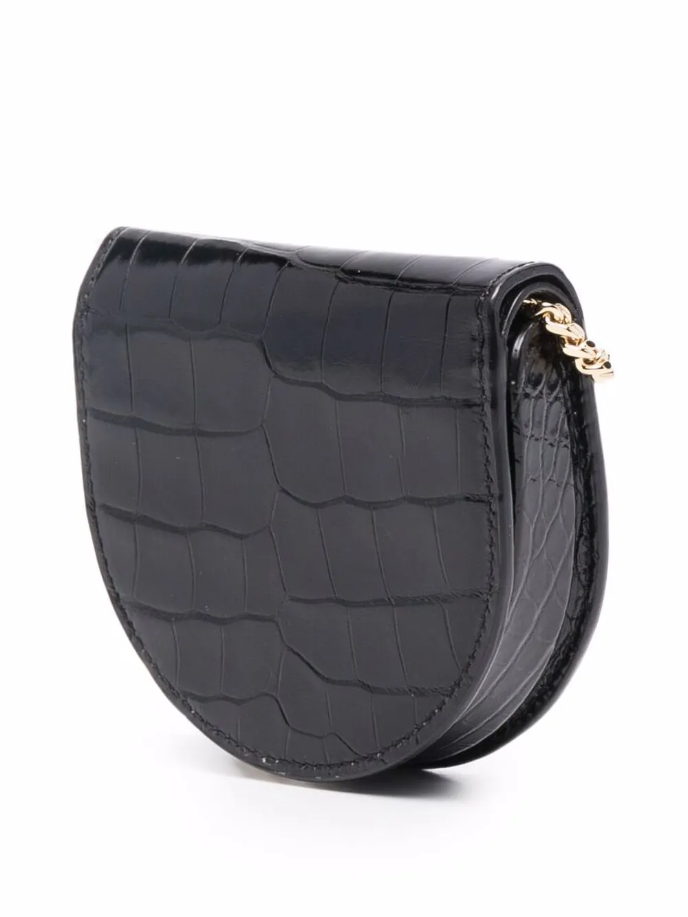  Saint Laurent Logo Plaque Mini Bag - Black 