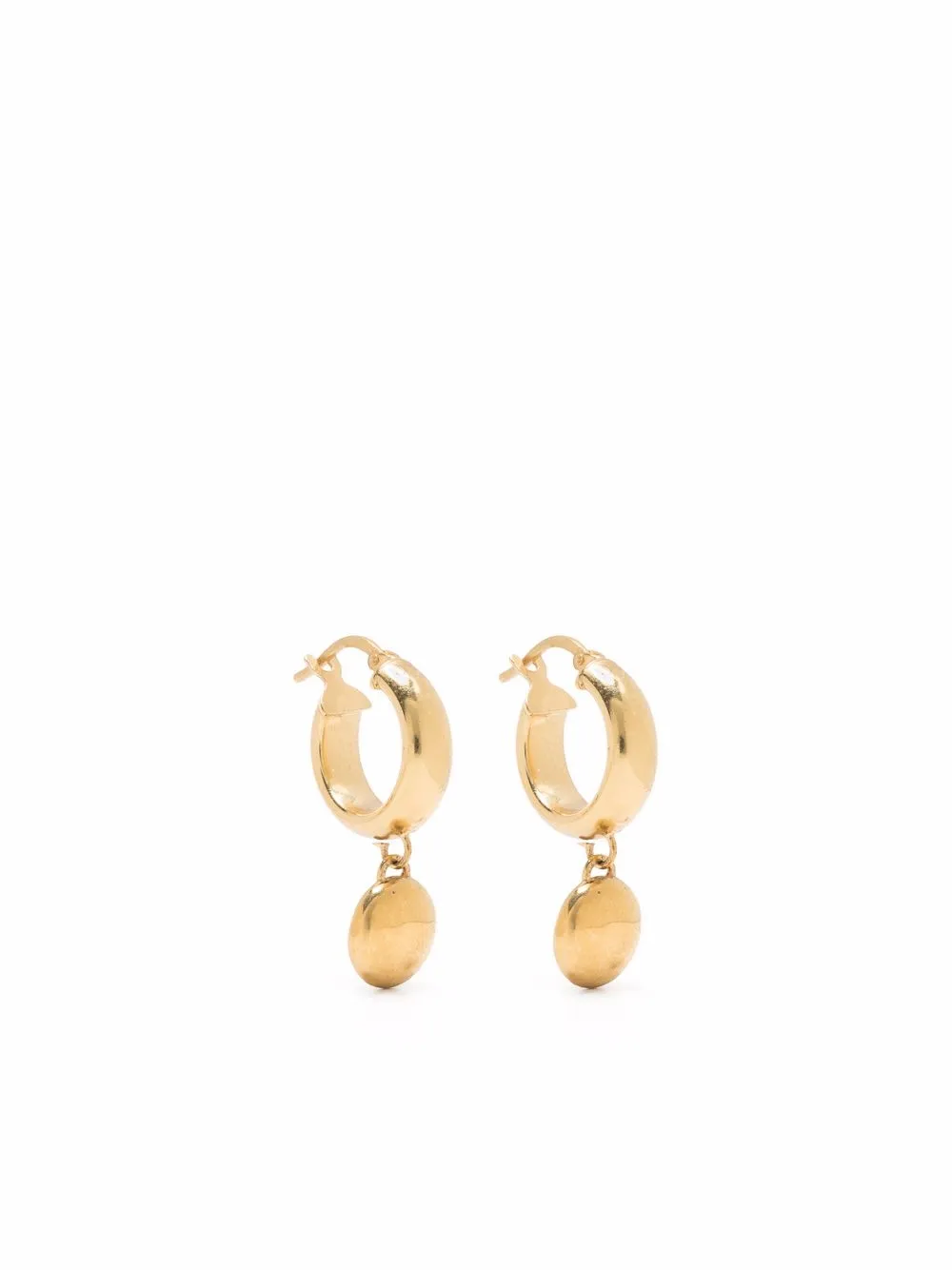 

Loren Stewart aretes huggies Circle Puff - Dorado