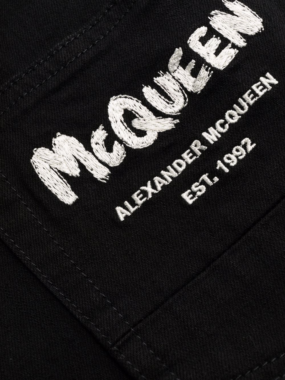 Alexander McQueen logo-print slim-cut jeans Men