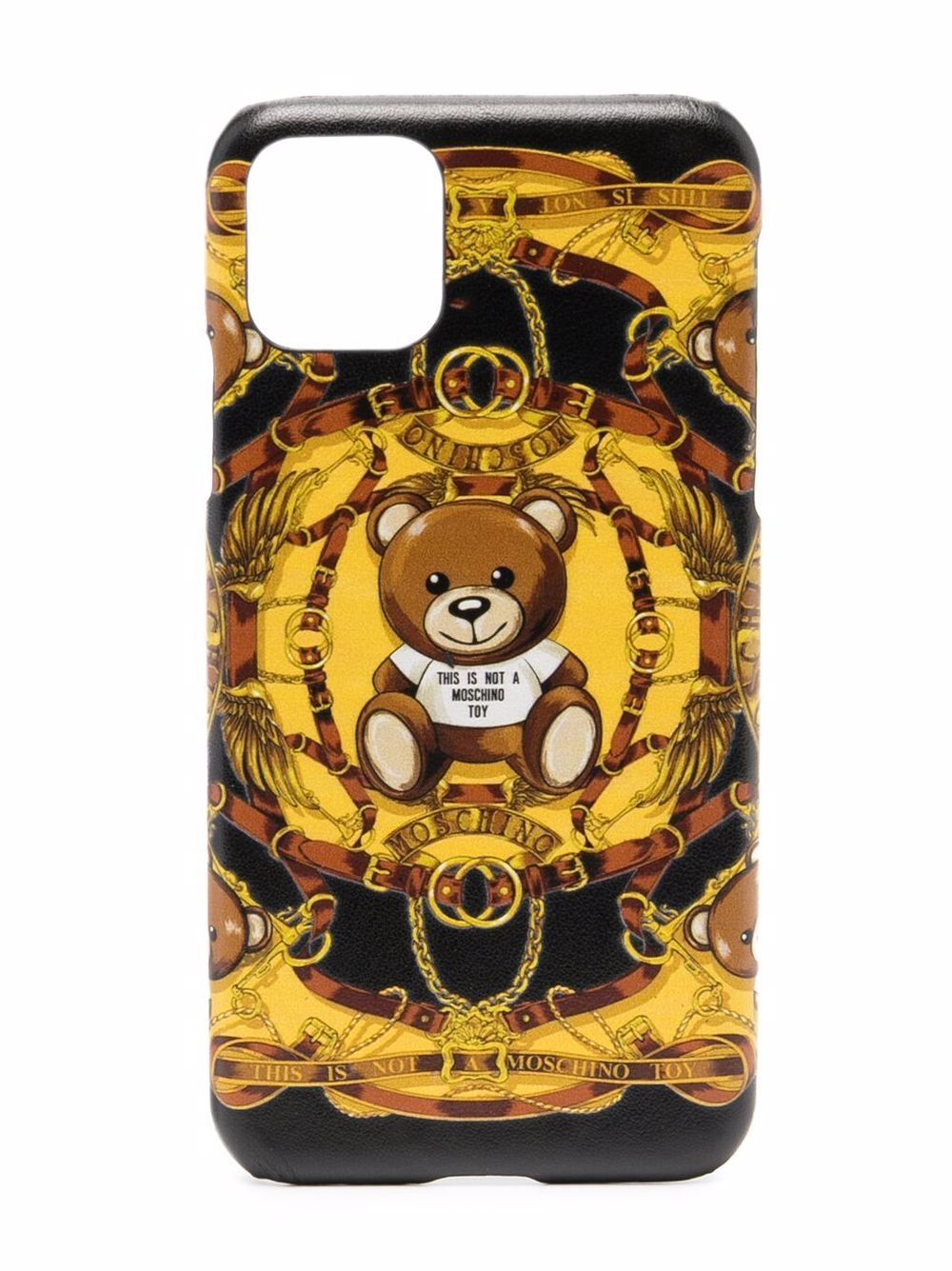 Moschino Teddy Bear Motif Iphone 11 Pro Max Case In Gelb Modesens