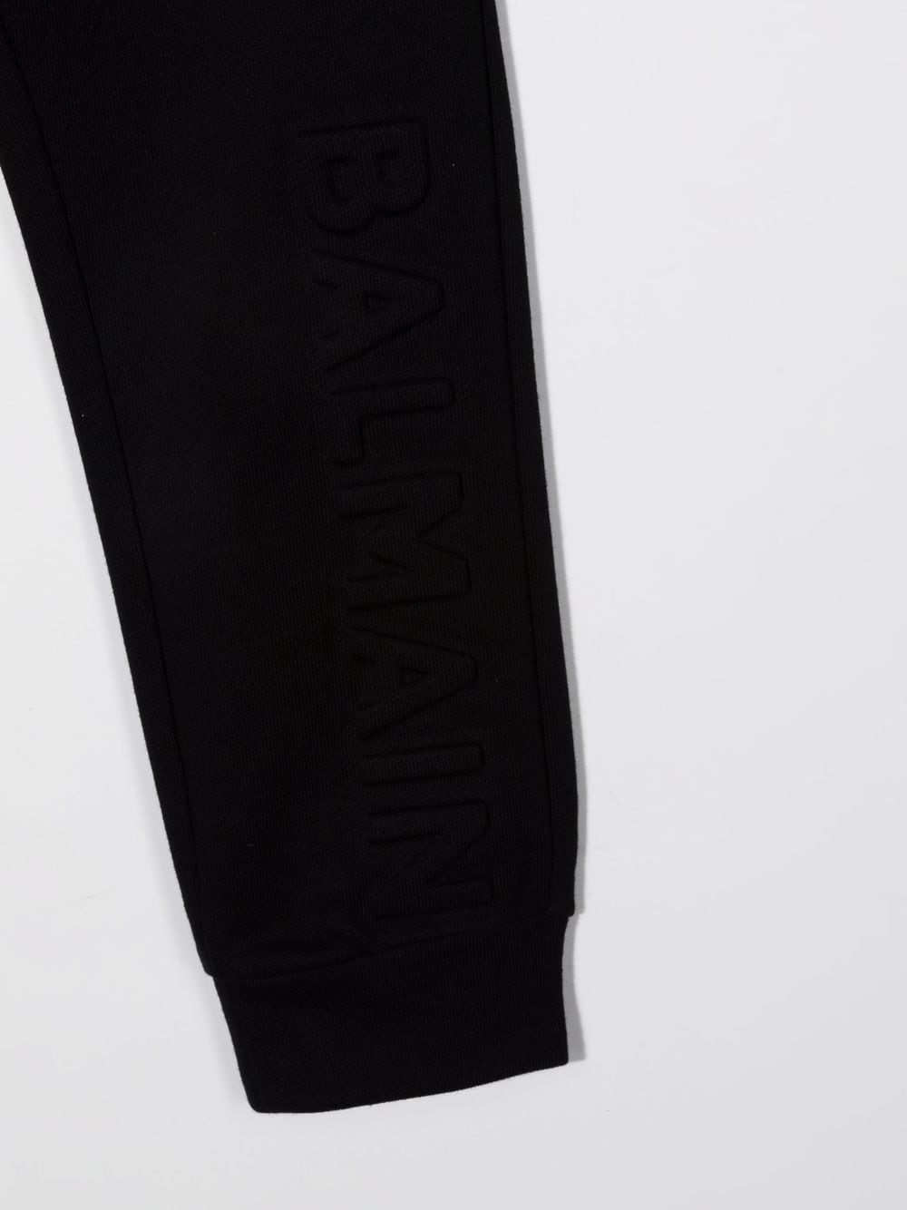 Shop Balmain Debossed-logo Track Pants In Black