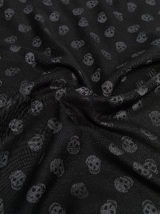 skull-print fringed scarf展示图